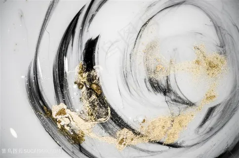 黑白水墨鎏金大理石背景底纹结婚伴手礼素材
