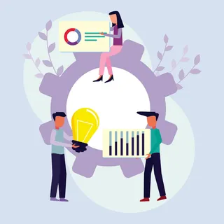 扁平化人物场景办公互联网等距ai矢量设计网页海报UI素材插画