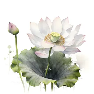 莲花荷花水墨画背景