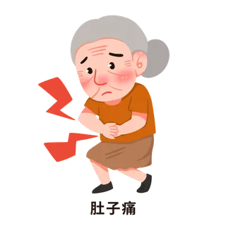 卡通老人夏季预防中暑科普医疗插画