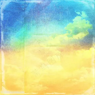 炫彩复古云朵背景高清图 炫彩复古云朵背景高清图