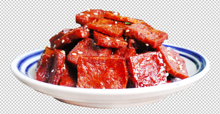 蜜汁豆干免扣素材psd模版下载