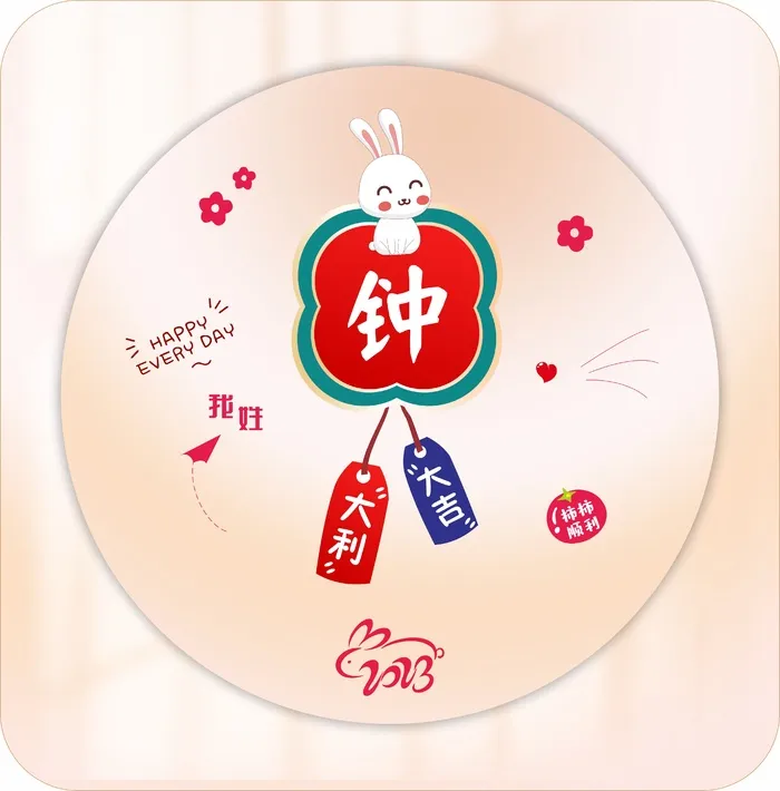 姓氏卡通头像壁纸cdr矢量模版下载