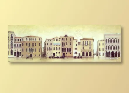 建筑高清艺术油画