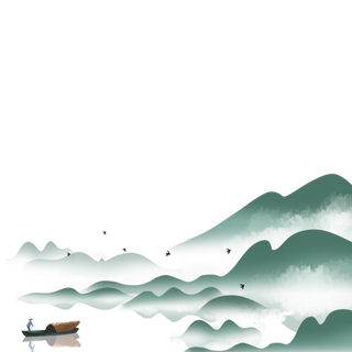 清明元素古风中式清明节山水画中国风