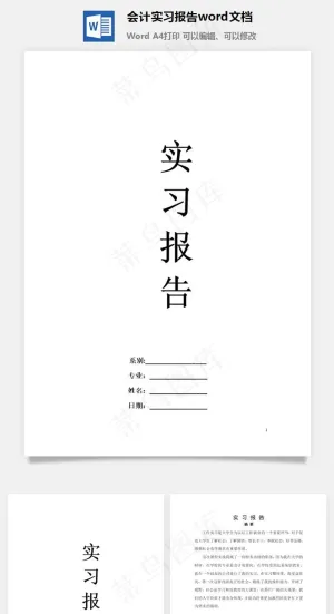 会计实习报告word文档
