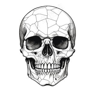 骷髅头恐怖万圣节免抠