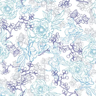 花卉唯美手绘花朵面料纹理手机壳布料面料印花服装矢量图案素材