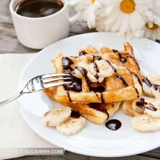 香蕉片和饼干美食图片