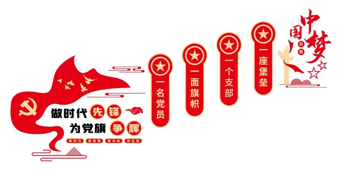 党建文化墙-楼梯