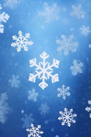 冬天雪花清新大气背景