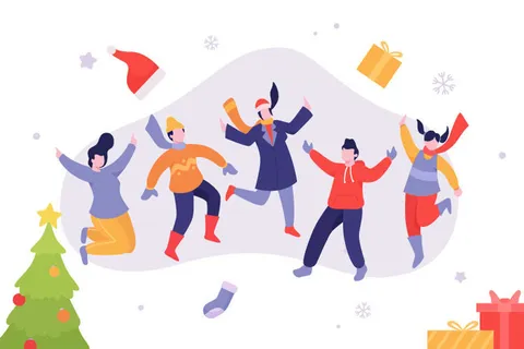 冬天服饰服装冬装穿冬装保暖冬季卡通人物男女装Ai矢量图片素材