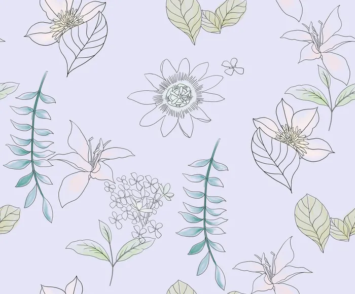 花卉唯美手绘花朵面料纹理手机壳布料面料印花服装矢量图案素材psd模版下载