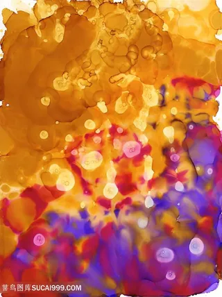 多彩油墨背景高清图