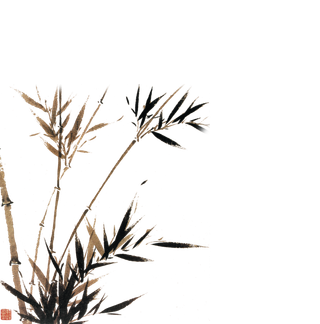 竹子水墨画中国风国画墨水书法竹子画