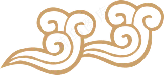 中式传统祥云中国风古典水纹吉祥图案免抠