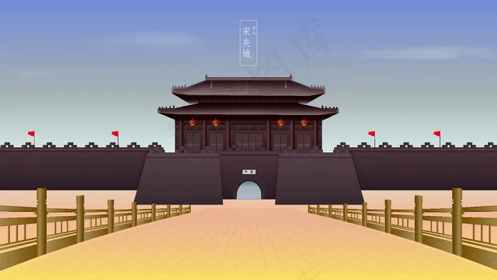 古风建筑插画