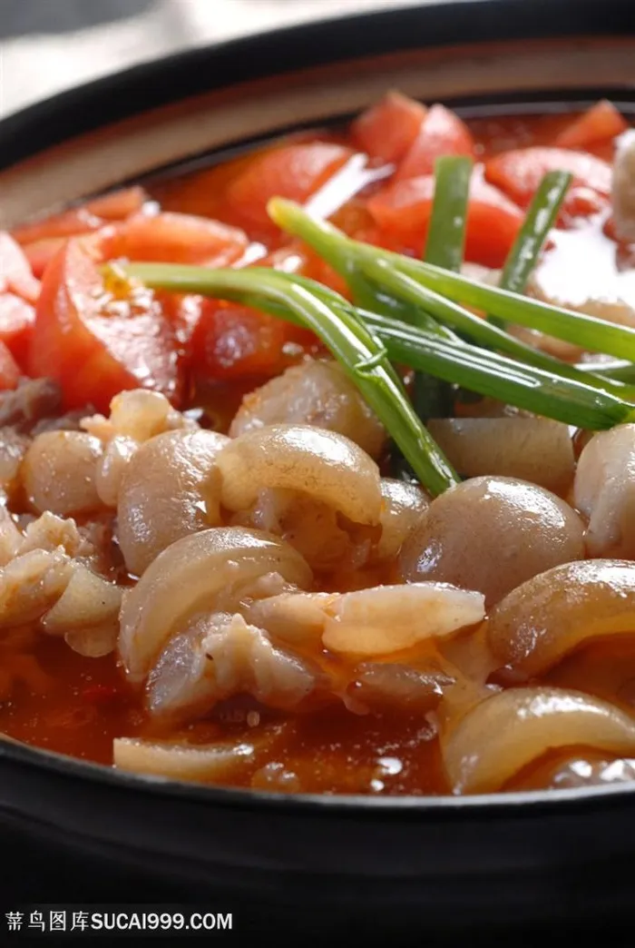 牛掌元宝汤中华美食摄影图