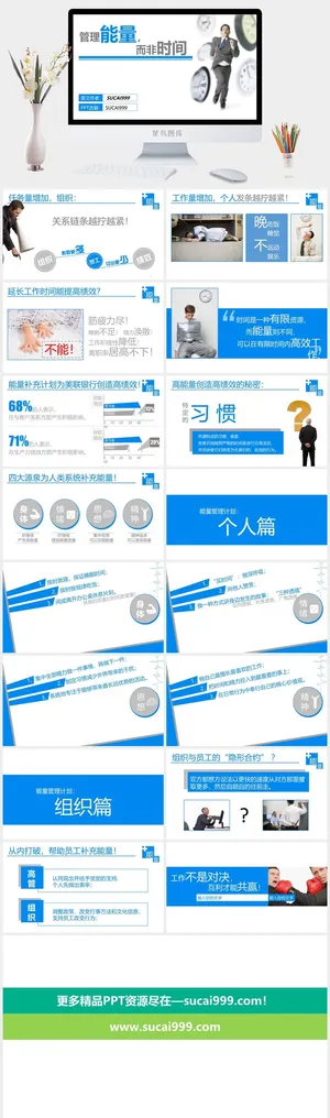 时间管理PPT模板预览图
