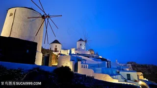 白色建筑风景画壁纸