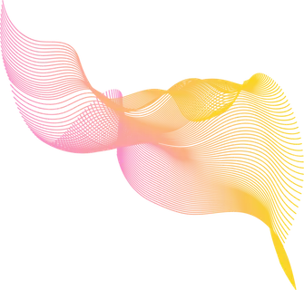 橙色波纹渐变线条科技电商免抠png