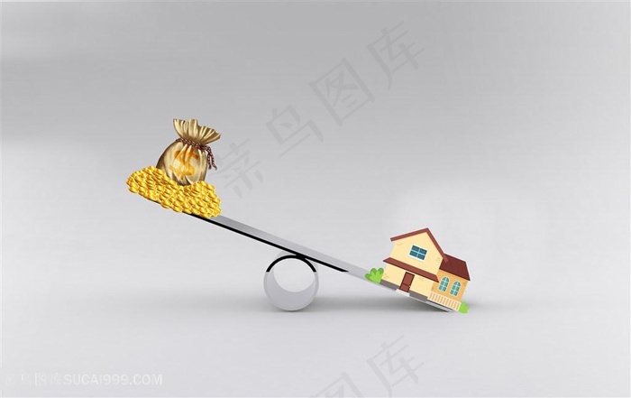 房地产专用房子和金钱炒房创意策划图