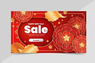 2022虎年剪纸风大红喜庆红包贺岁插画跨年海报背景ai矢量素材模板