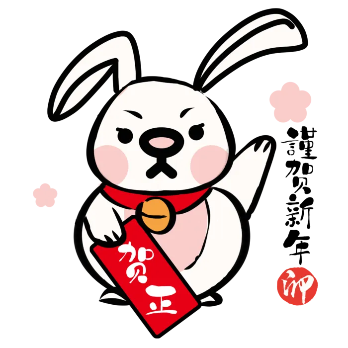 兔年插画兔年新年元素PNG免扣素材