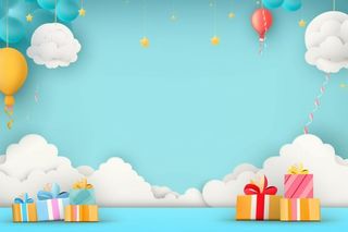 可爱生日展板背景