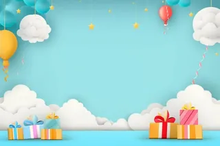 可爱生日展板背景