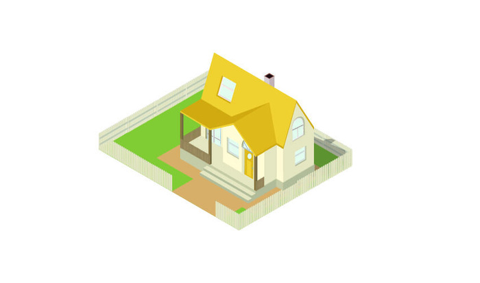 分析图素材图标集合景观建筑立面插画场景AI矢量图形设计eps,ai矢量模版下载