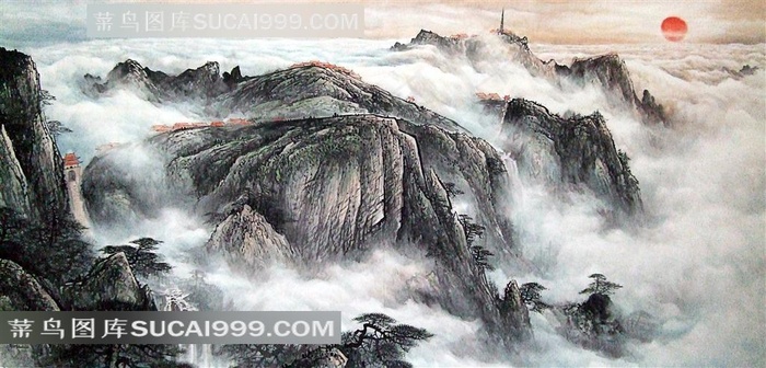 山水风景水墨图片