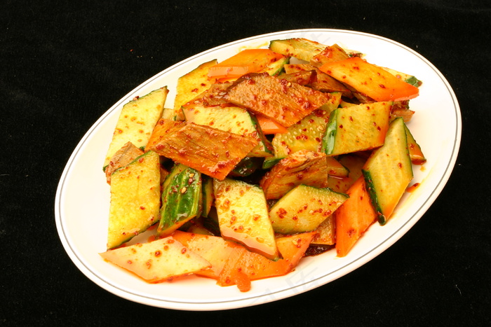 家常菜|美食|菜谱|菜单|0721牛肉拌黄瓜04d