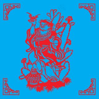 古风人物剪纸 剪纸风元素