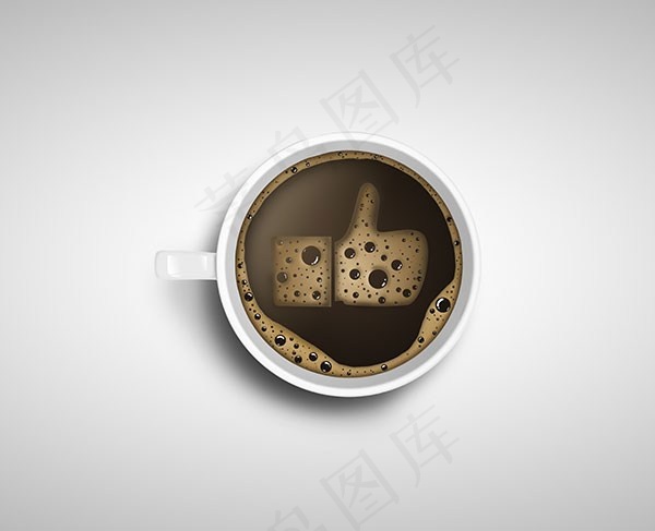 咖啡泡沫手势