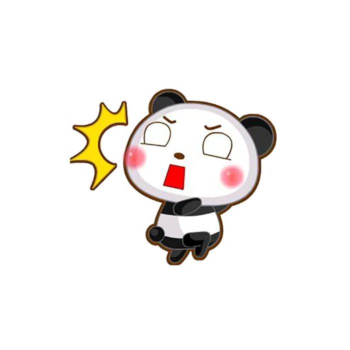 熊猫吃惊卡通