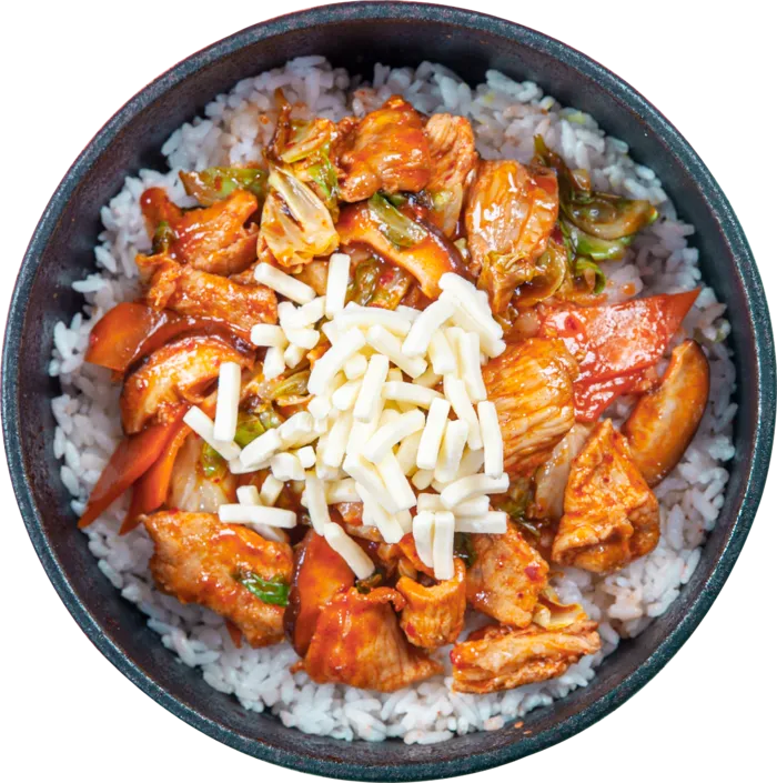 芝士五花肉拌饭