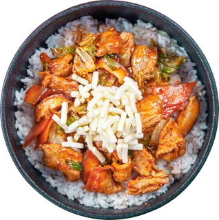 芝士五花肉拌饭