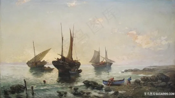 埃米利奥,把鱼捞回来风景画油画图片 埃米利奥,把鱼捞回来风景画油画图片
