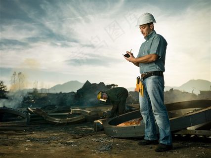 记笔记的职业人物高清素材图片