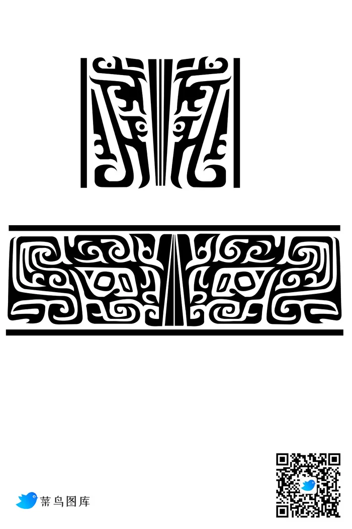 青铜器花纹纹样psd模版下载