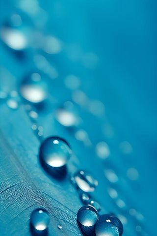 露珠蓝色清新大气背景