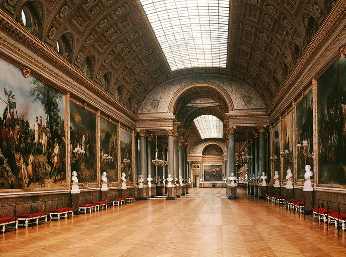 欧洲皇宫走廊和艺术油画画廊