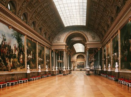 欧洲皇宫走廊和艺术油画画廊