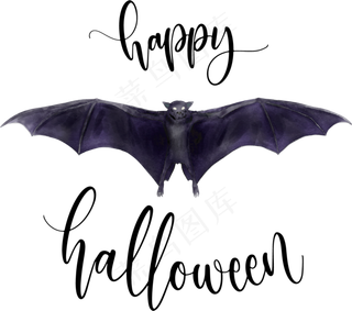万圣节节日元素蝙蝠