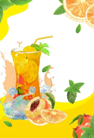夏天冷饮背景