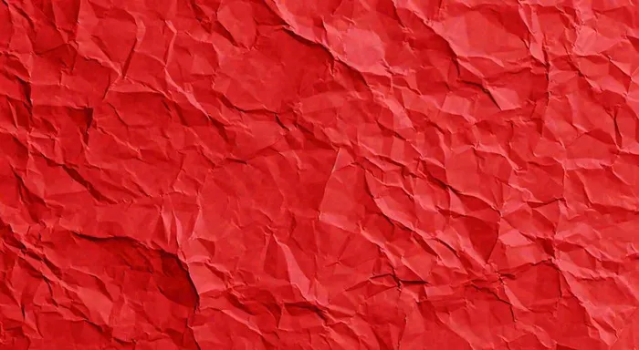 红色褶皱纸张纹理背景(1488x816)