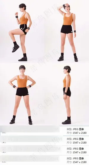 体操运动健身美女素材