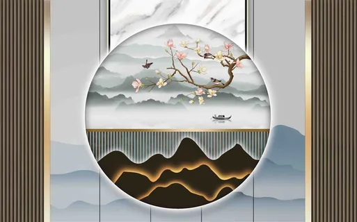 新中式背景墙   新中式背景墙