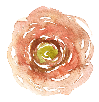 唯美森系手绘水彩花朵 免抠